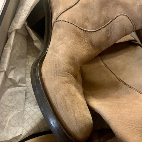 ♥️GUCCI | Women's Tan Nubuck Riding Boots - sz 37.5 - Picture 14 of 17